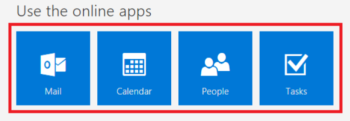 Outlook online apps