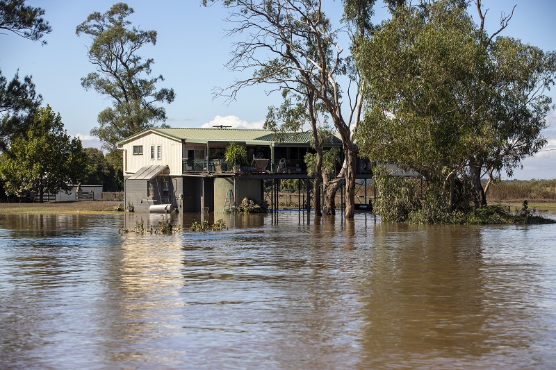 Flooded house