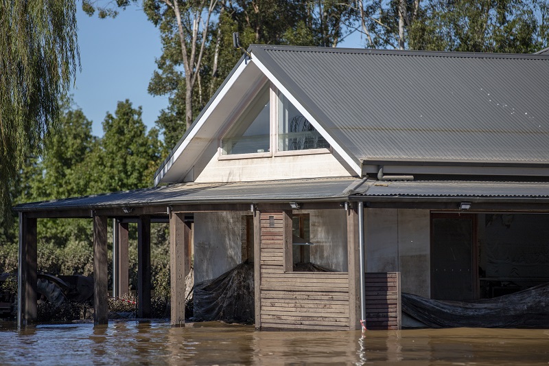 Flooded house